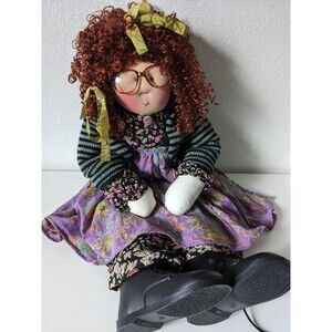 Little Souls Doll 2001 RARE "Olive" Signed Gretchen Wilson Curly Red Glasses 24"